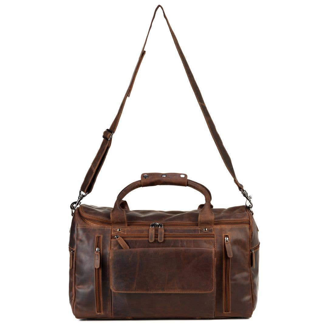 Leather Travel Bag Large - Casual Vintage Look - GW12790