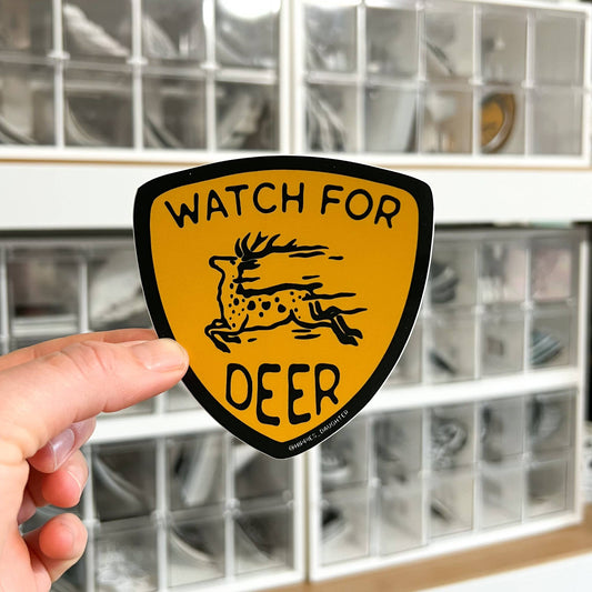 Watch for Deer Sticker