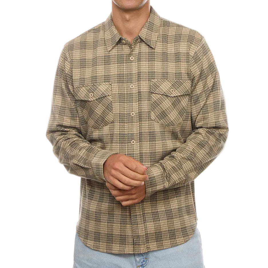 PX Olive Plaid Knit Shirt