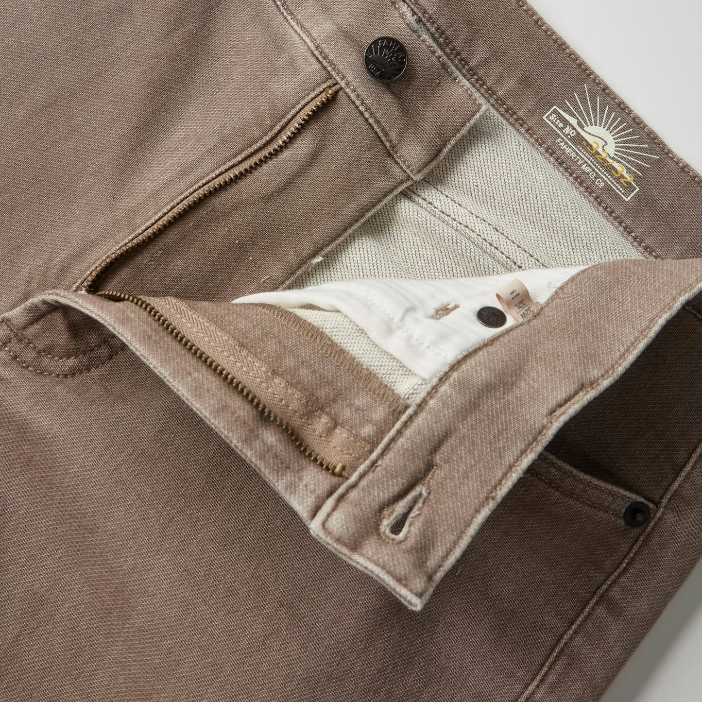 Faherty Dark Rye Stretch Terry 5 Pocket Pant