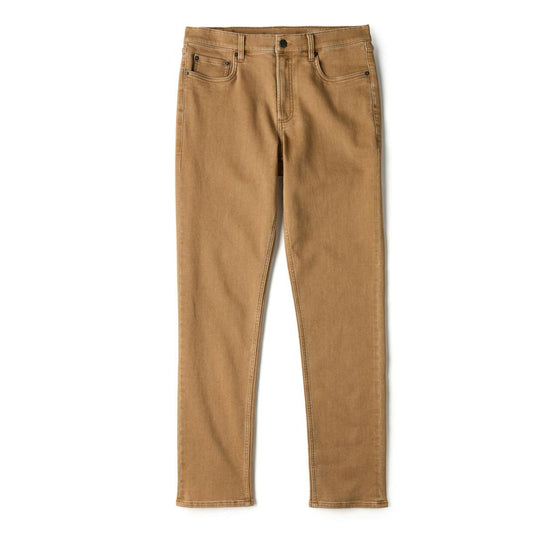 Faherty Elk Brown Stretch Terry 5 Pocket Pant