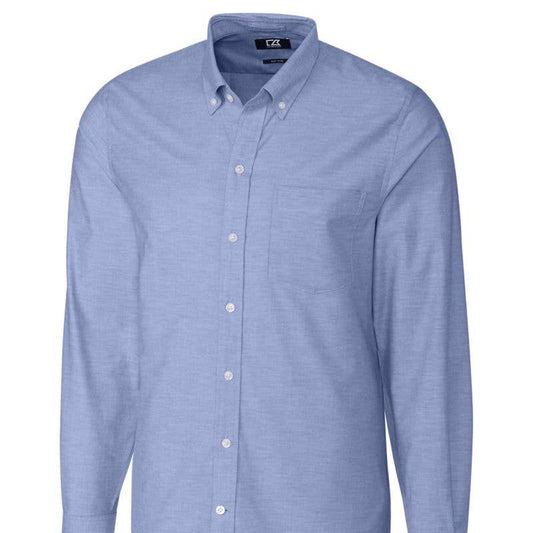 Cutter & Buck French Blue Stretch Oxford Long Sleeve Shirt
