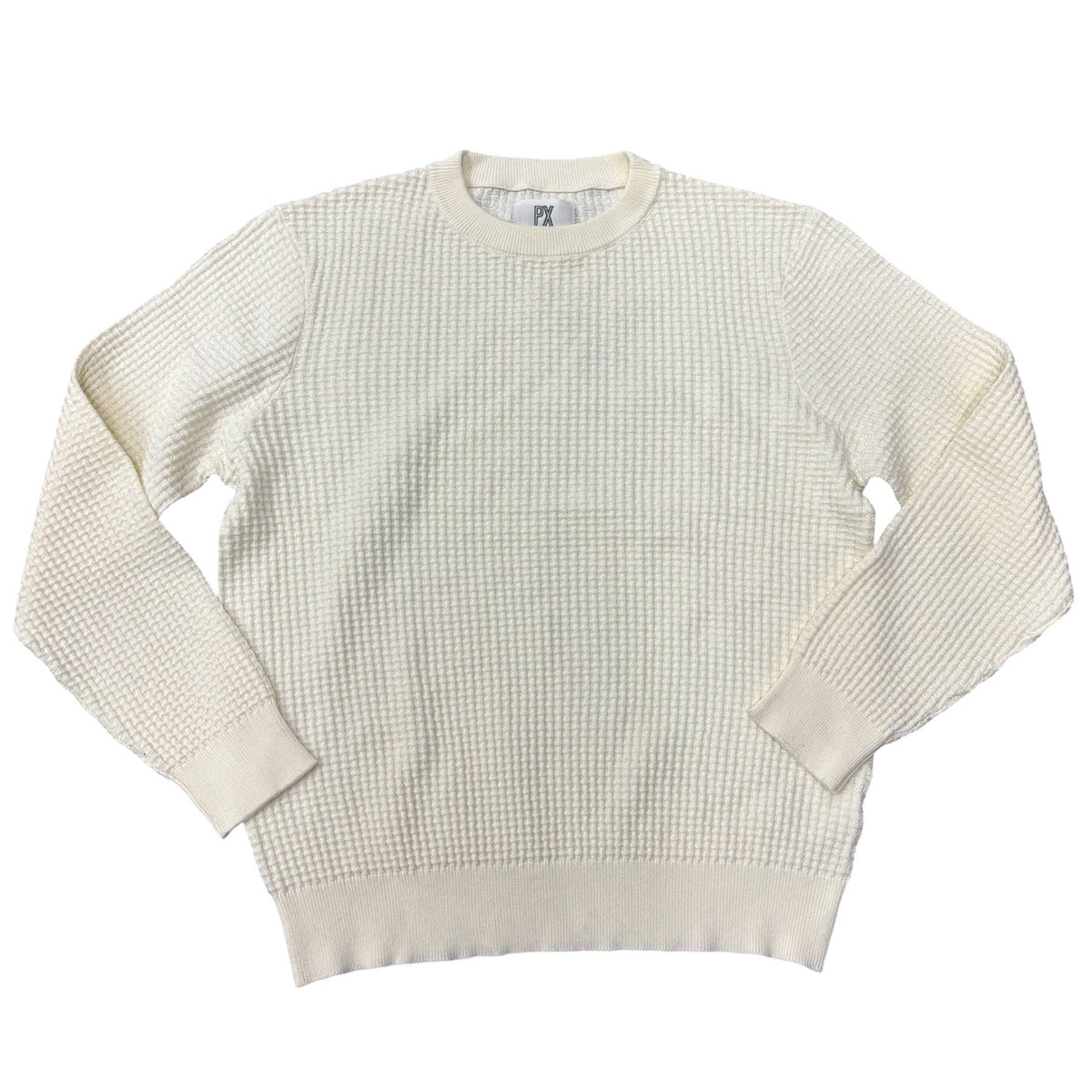 PX Cream Textured Cotton Sweater