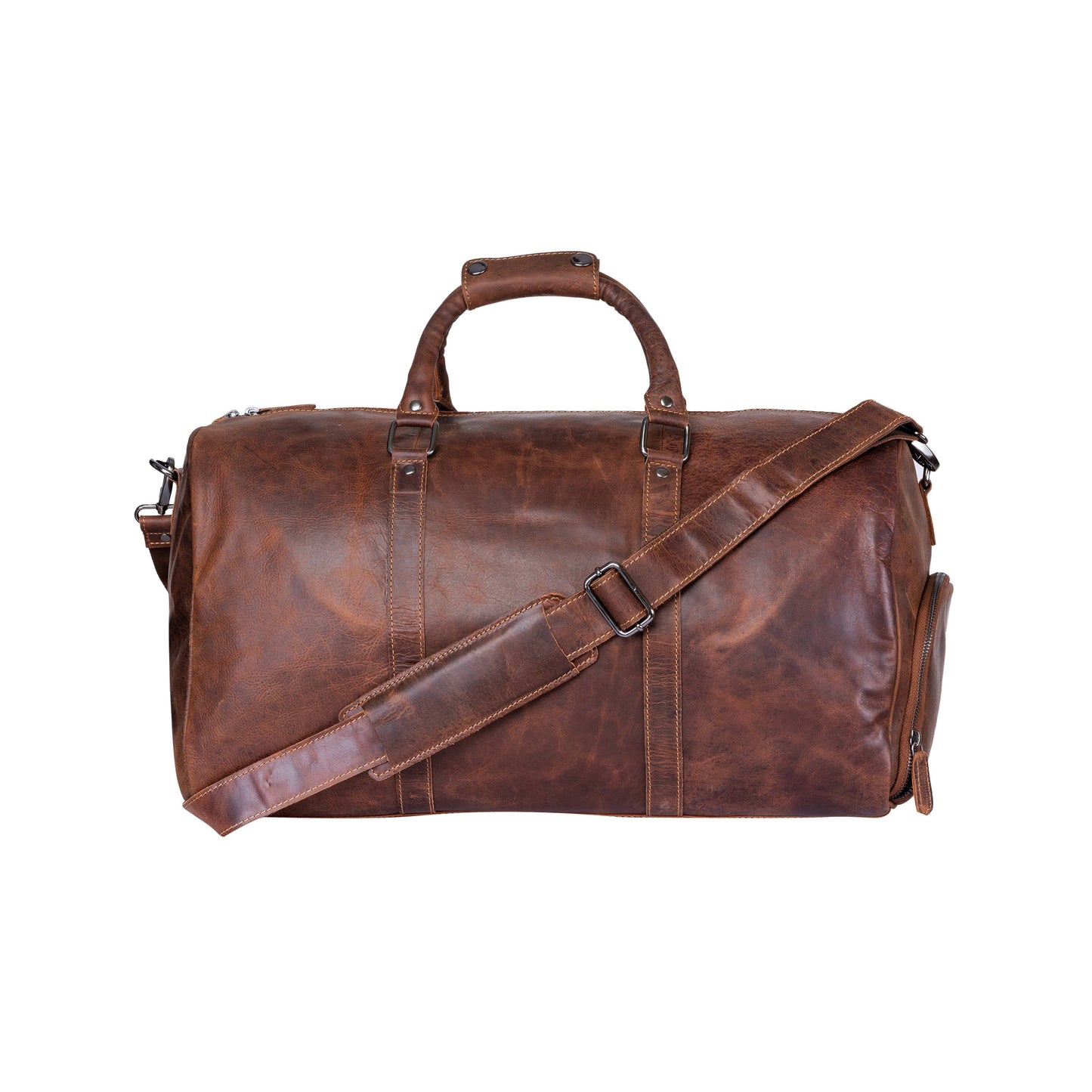 Leather Overnight Bag Milan - Rugged Leather - Sandal