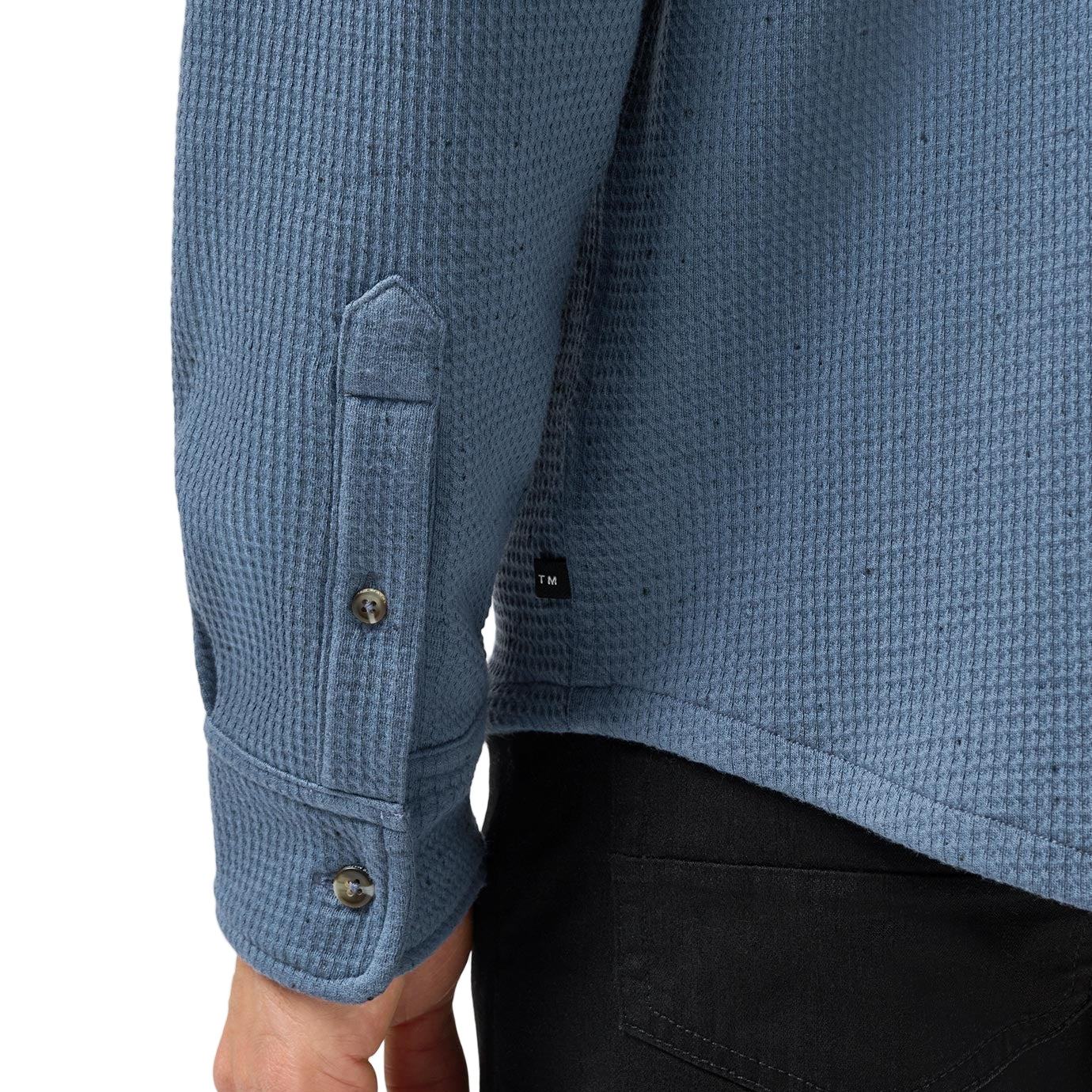 TravisMathew Berring Sea Cloud Waffle Button Up