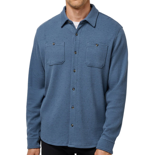 TravisMathew Berring Sea Cloud Waffle Button Up