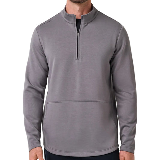TravisMathew Heather Grey Fibercloud Quarter Zip