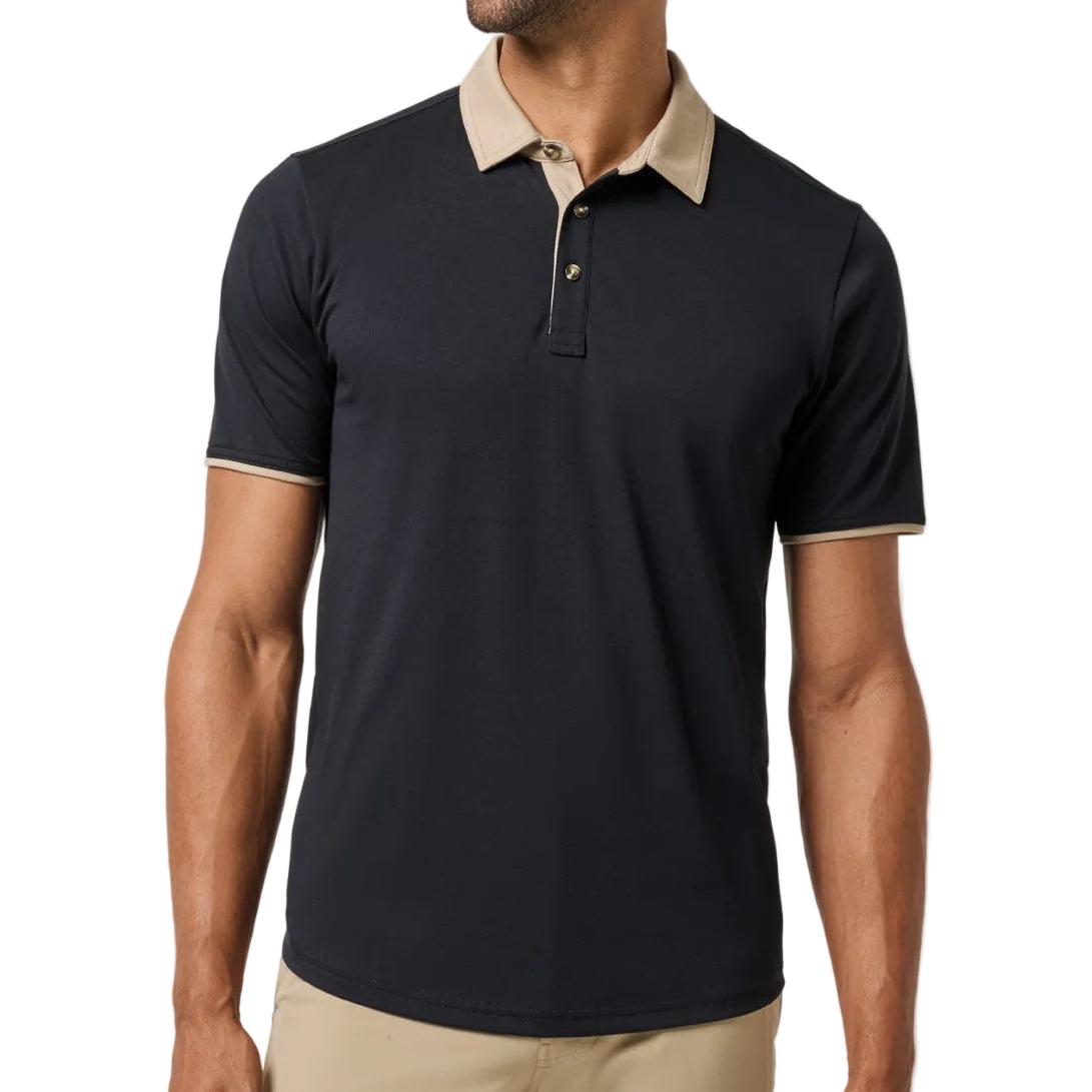 TravisMathew Black All Day Social Club Polo