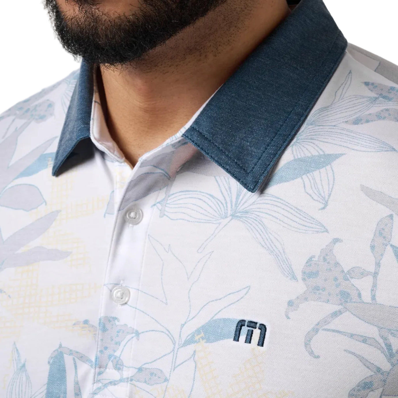 TravisMathew White Featherweight Drift Polo