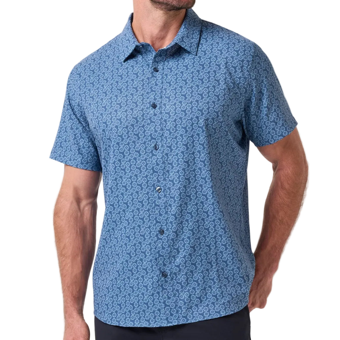 TravisMathew Bering Sea Techwoven Sunlight Button Up