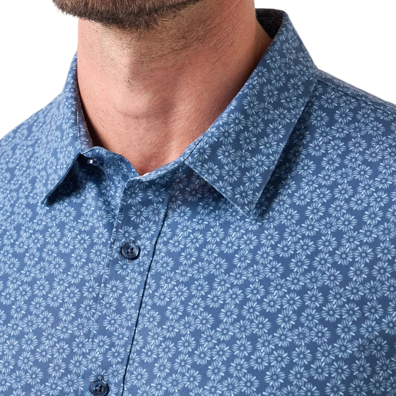 TravisMathew Bering Sea Techwoven Sunlight Button Up