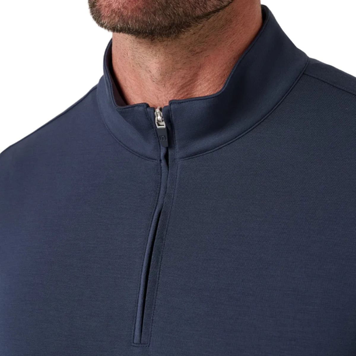 TravisMathew Blue Nights Fibercloud Color Block Quarter Zip