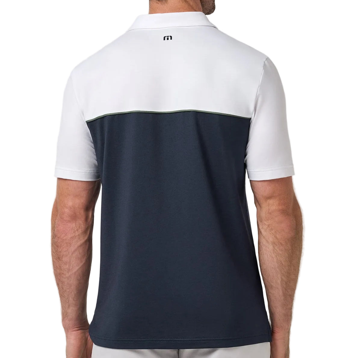 TravisMathew White Featherweight Colorblock Polo
