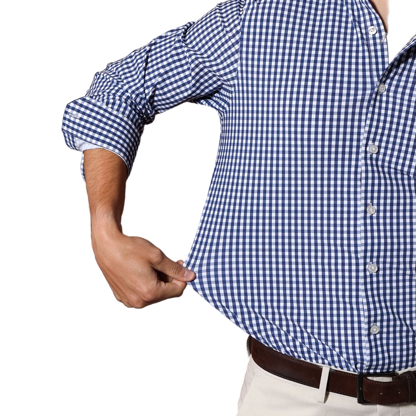 Collars & Co. Navy Gingham Apex Dress Shirt
