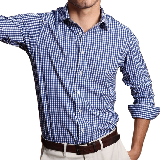 Collars & Co. Navy Gingham Apex Dress Shirt