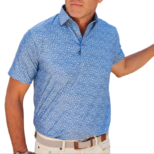 Collars & Co. Botanic Haze Featherweight Flex Polo