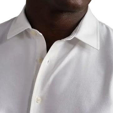 Rhone White Onyx Brezza Linen-Blend Short Sleeve Shirt
