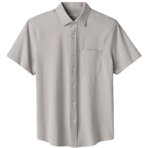 Rhone Light Teak Brown Commuter Seersucker Shirt