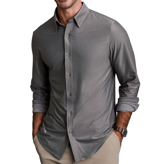 Rhone Ember Brown Oxford Slim Commuter Shirt