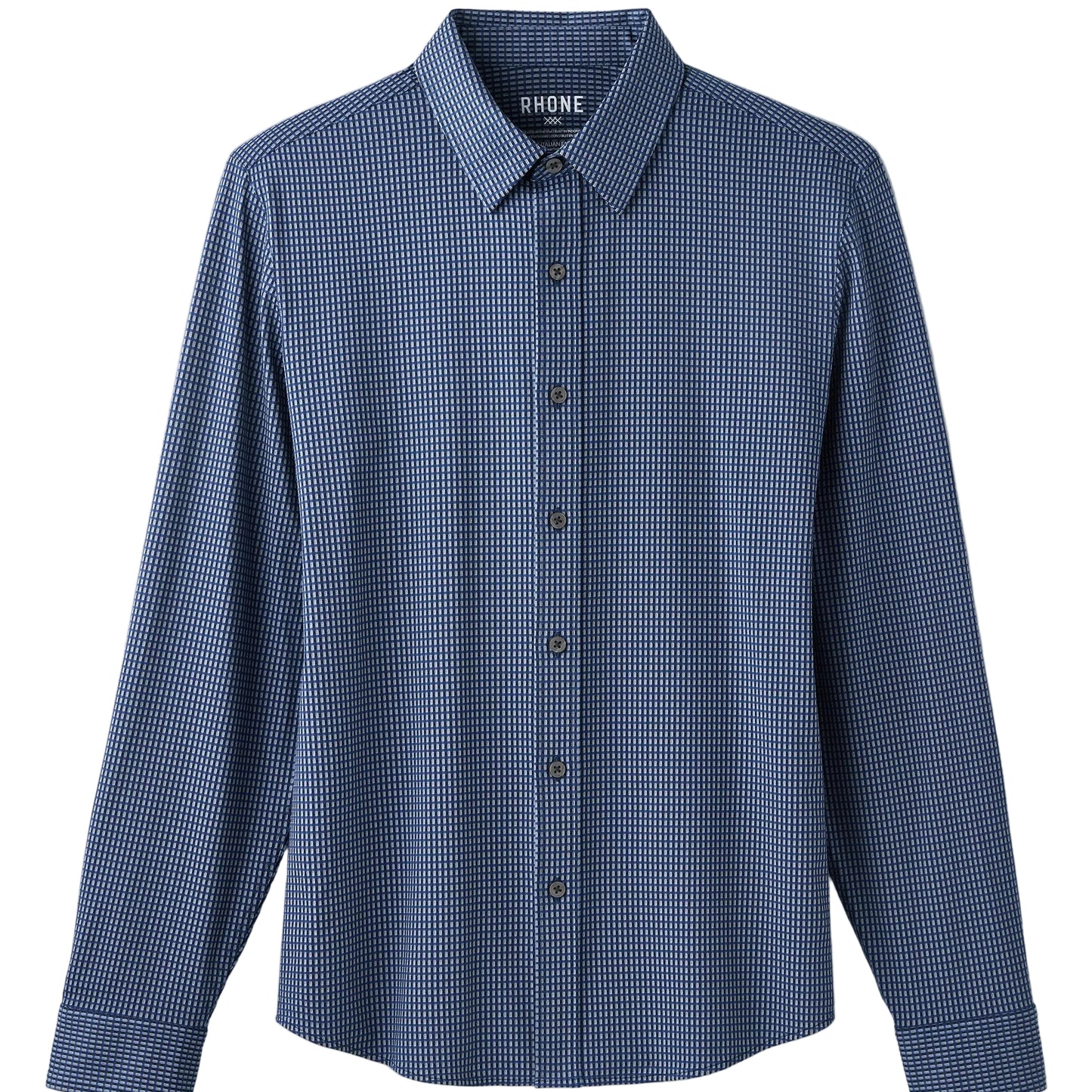 Rhone Navy/Grey Gingham Commuter Shirt