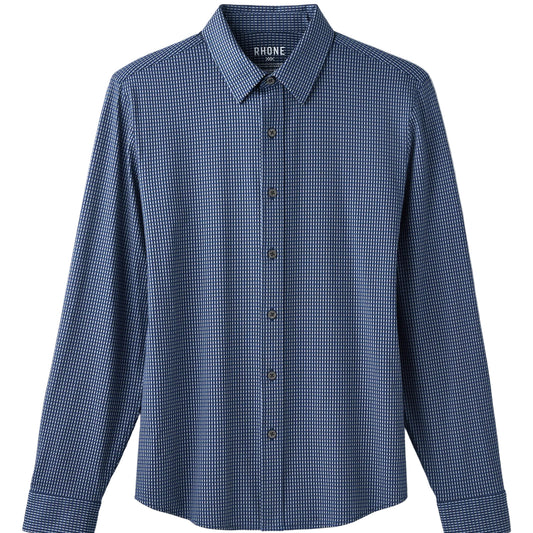 Rhone Navy/Grey Gingham Commuter Shirt