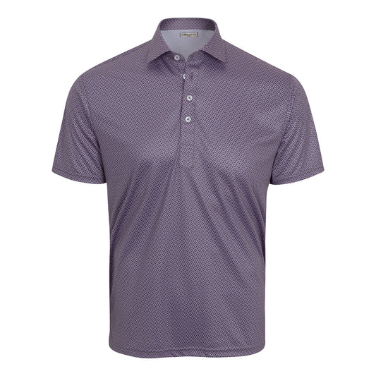 Collars & Co. Crest Point Grey & Pink Semi-Spread Collar Polo