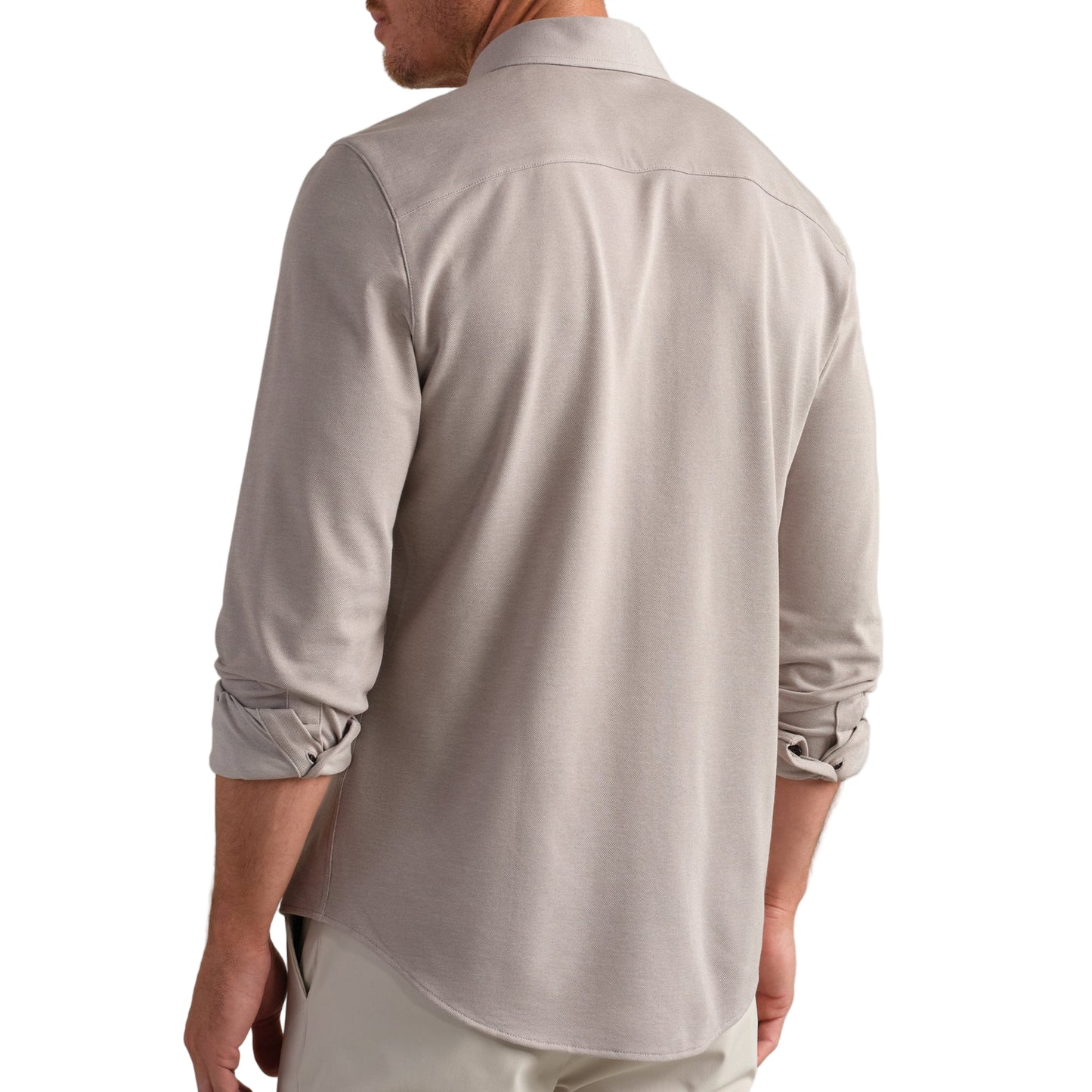 Rhone Foggy Taupe Oxford Button Down Shirt