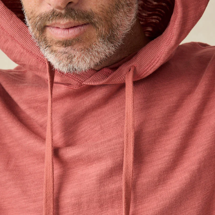 Sunwashed Slub Hoodie in Fall Red