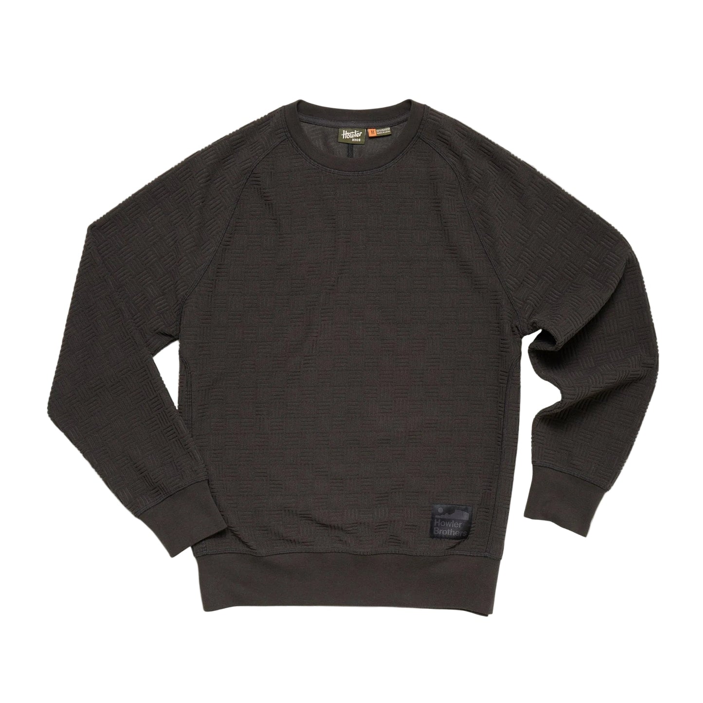 Howler Bros. Black Grid Eleos Fleece Crewneck