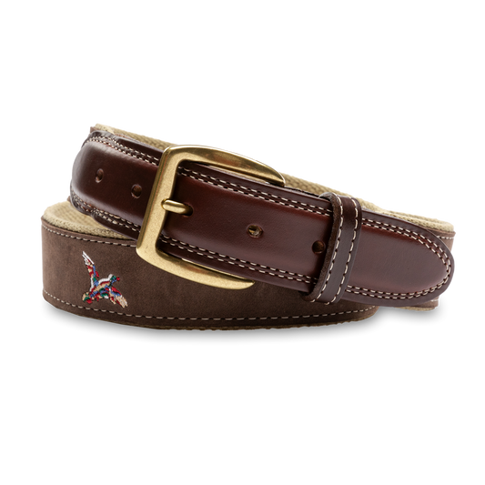 Embroidered Mallard Belt