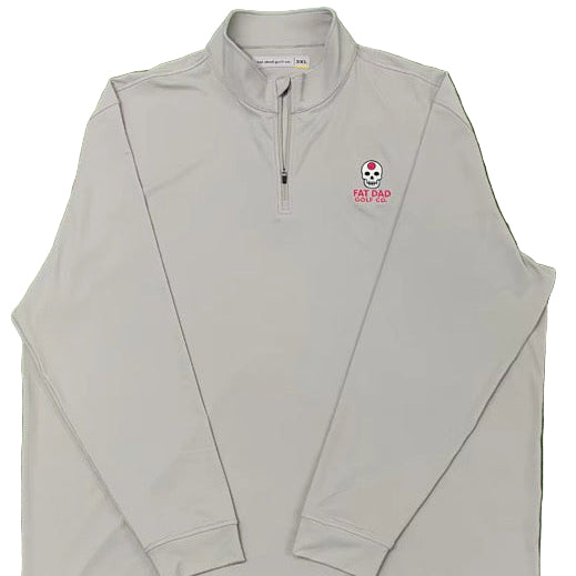 Fat Dad Golf Co. Grey Performance Quarter Zip