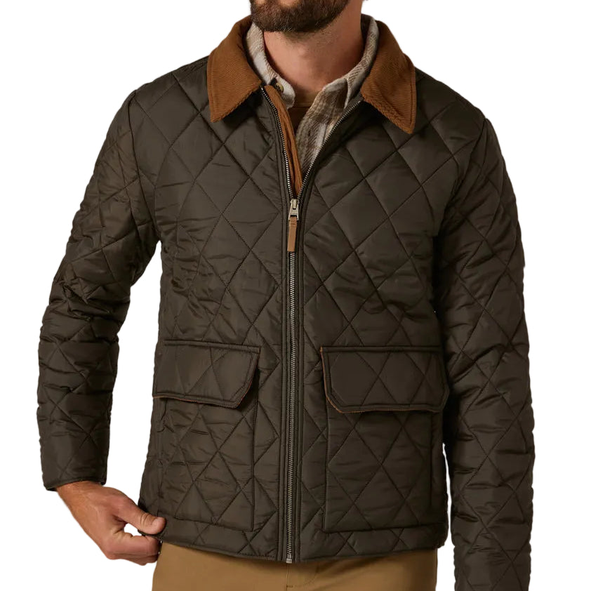 7 Diamonds Olive Rushmore Quilted Jacket