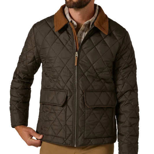 7 Diamonds Olive Rushmore Quilted Jacket