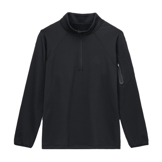 The Crafted Stag Supply Black Waffle Quarter Zip