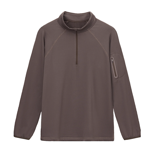 The Crafted Stag Supply Coffee Quartz Waffle Quarter Zip