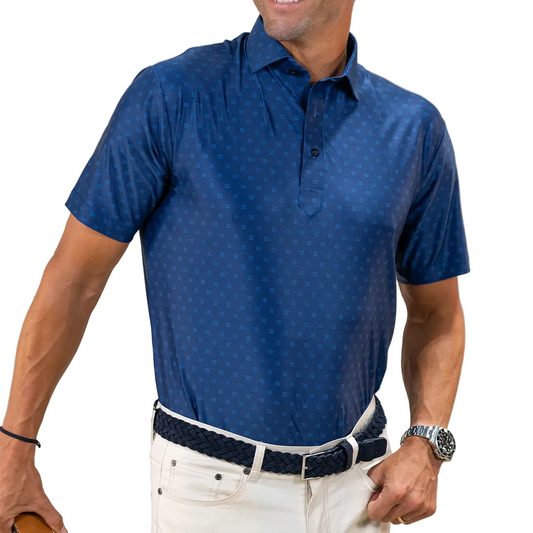 Collars & Co. Oracle Navy Featherweight Flex Polo
