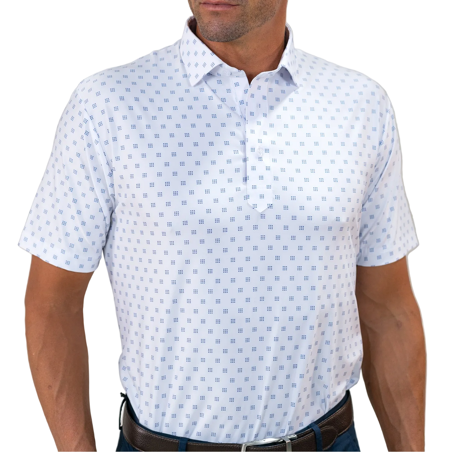 Collars & Co. Oracle White Featherweight Flex Polo