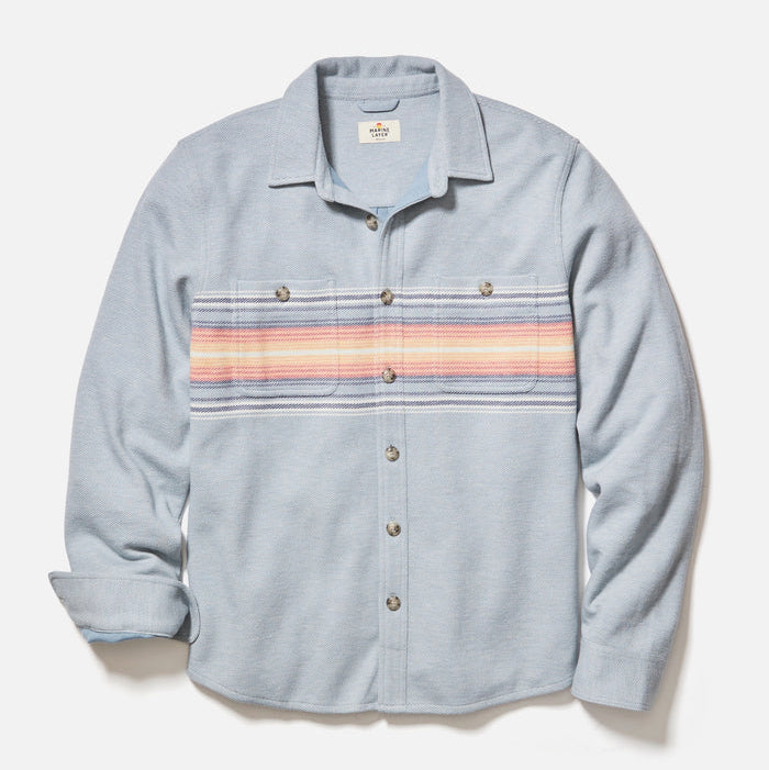 Pacifica Stretch Twill Shirt in Blue Multistripe