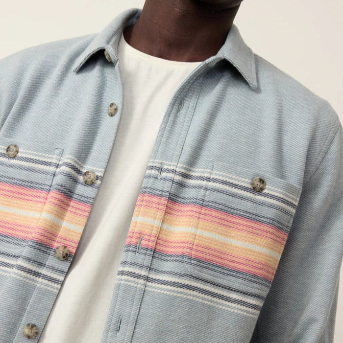 Pacifica Stretch Twill Shirt in Blue Multistripe