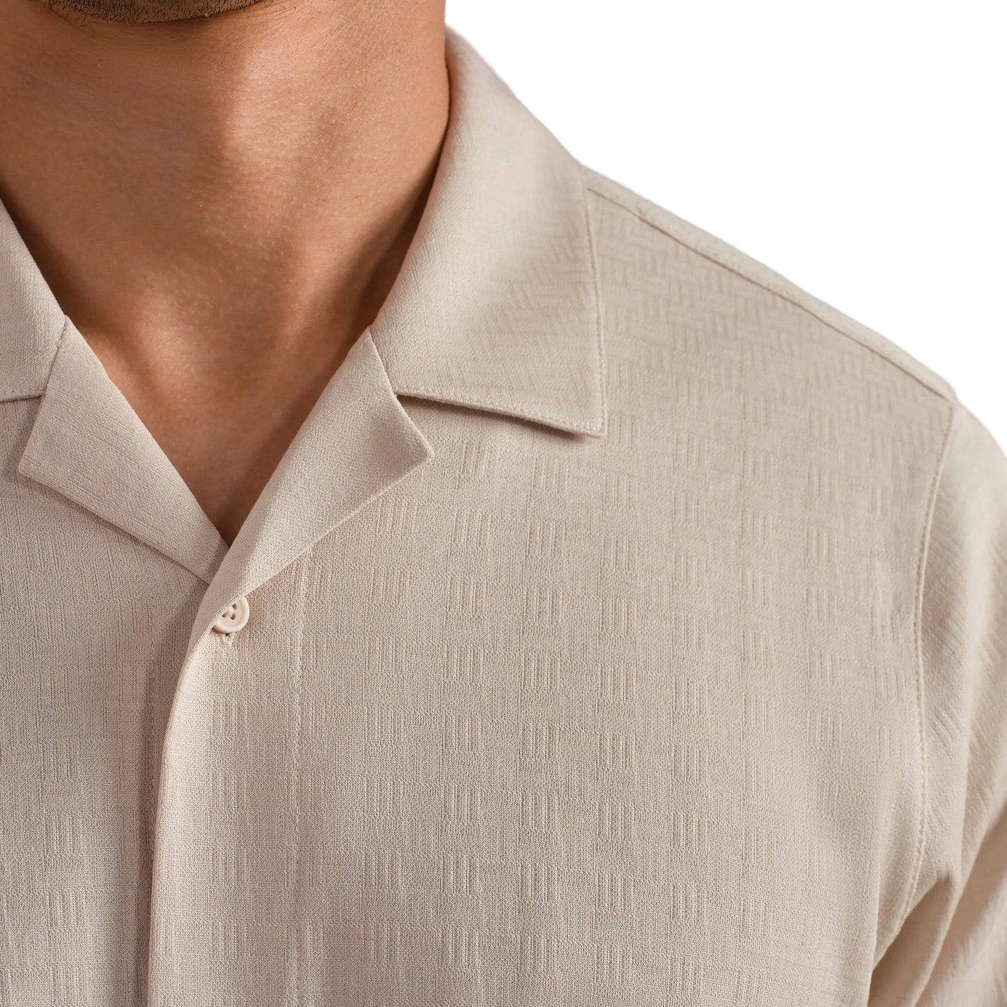 Rhone Bone Palms Camp Collar Shirt