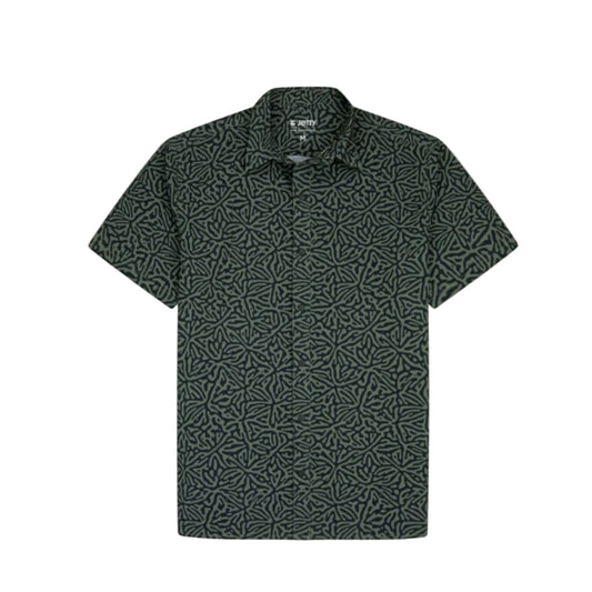 Jetty Olive Sandspit Tech Woven Shirt
