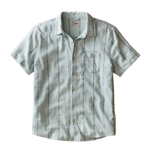 Marine Layer Blue Embroidery Stretch Selvage Shirt