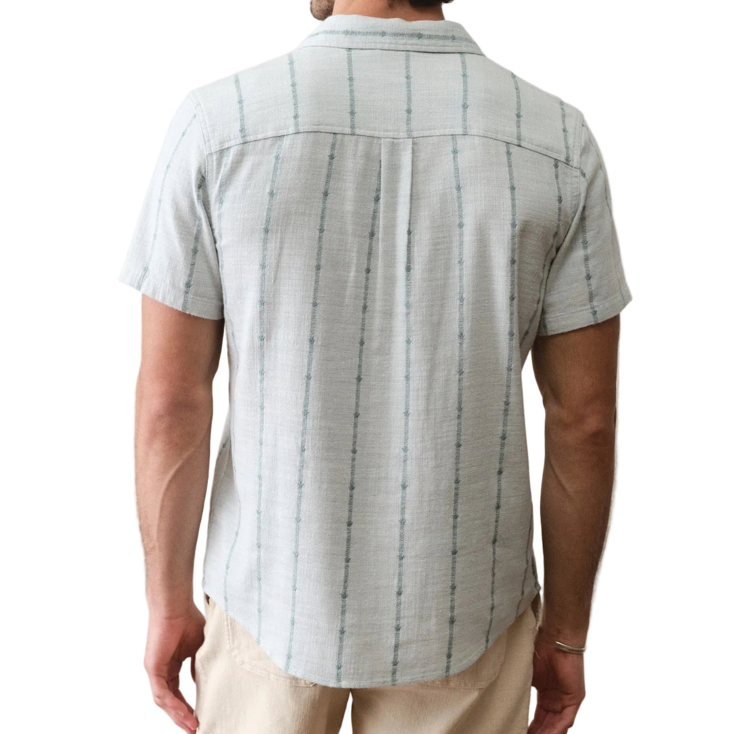 Marine Layer Blue Embroidery Stretch Selvage Shirt