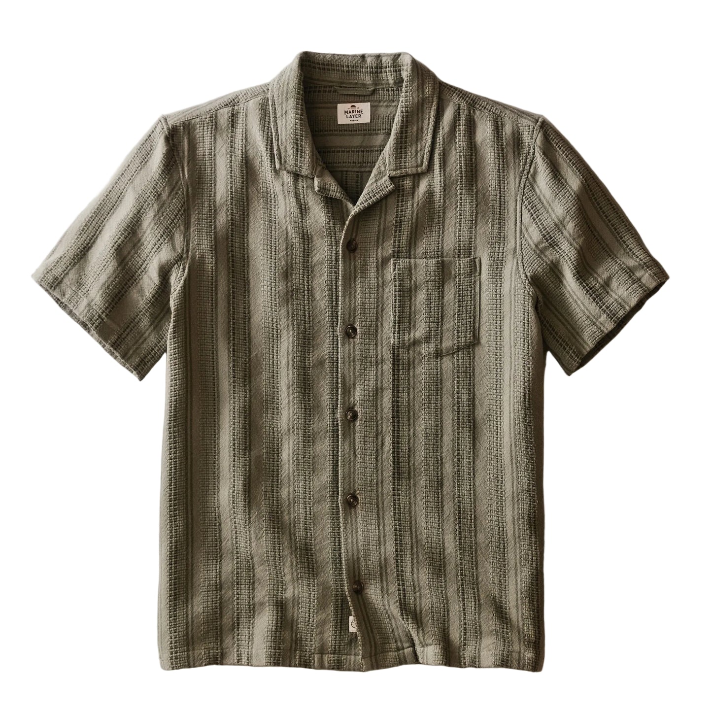 Marine Layer Olive Dobby Resort Shirt