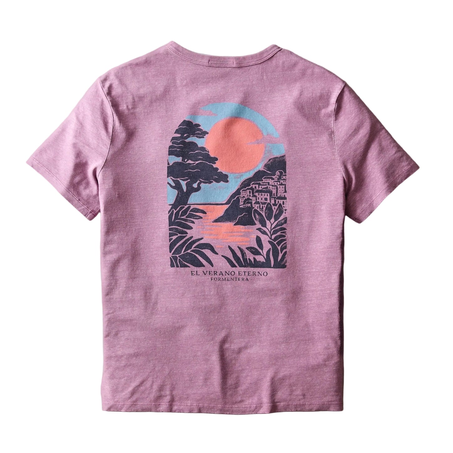Marine Layer Red Violet Hemp Cotton Relaxed Graphic Tee