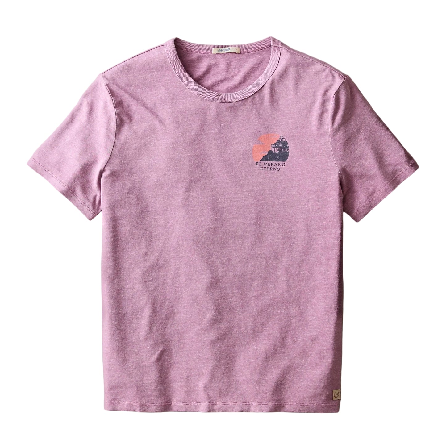 Marine Layer Red Violet Hemp Cotton Relaxed Graphic Tee