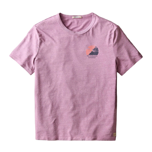 Marine Layer Red Violet Hemp Cotton Relaxed Graphic Tee