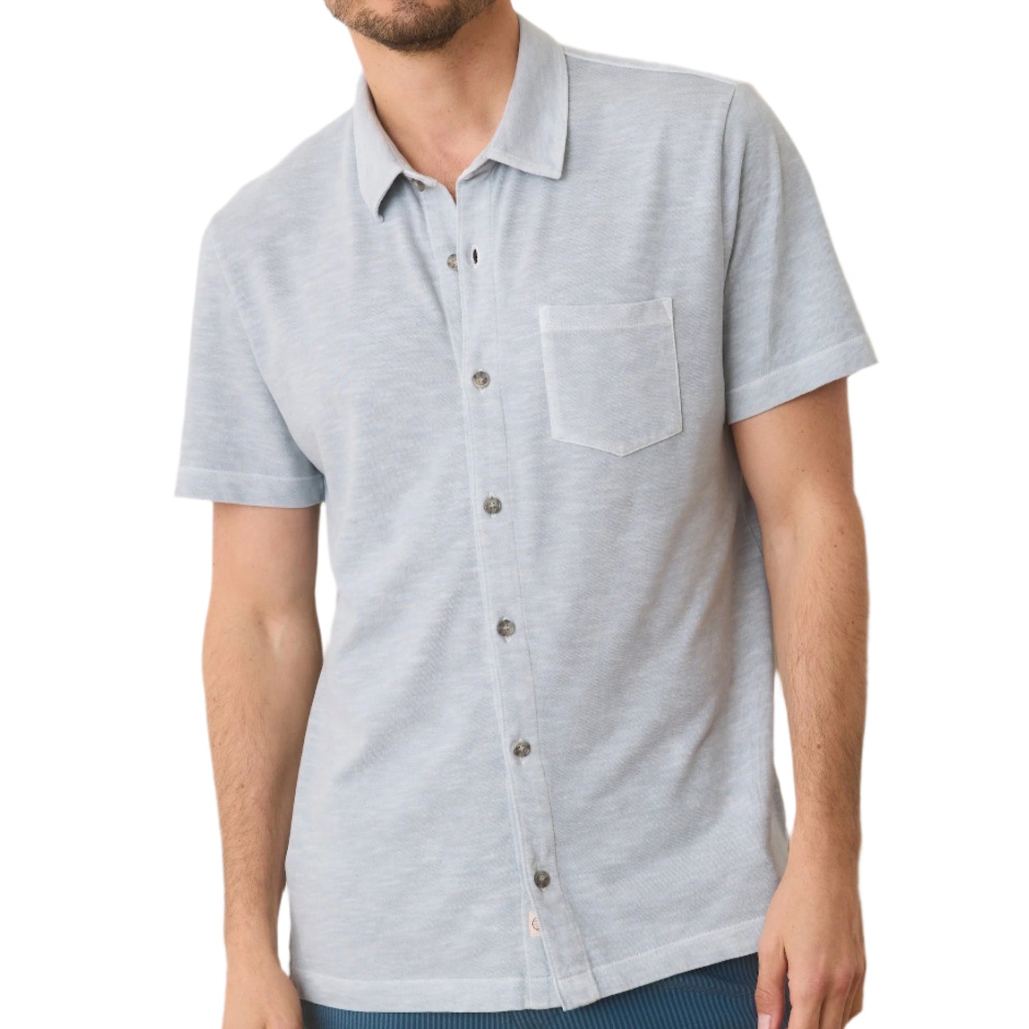Marine Layer Grey Slub Button Down