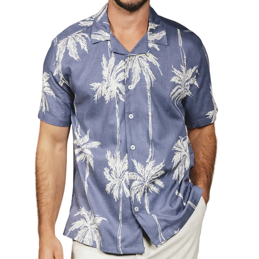 7 Diamonds Storm Blue Daytona Camp Shirt