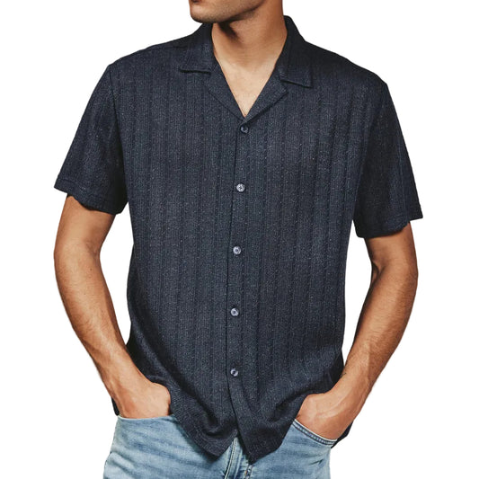 7 Diamonds Navy Thierry Camp Shirt